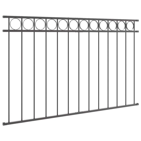 Zaunpaneel grau 1,7x1 m aus Stahl