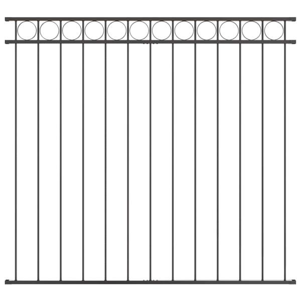 Zaunpanel Grau 1,7x1,2 m Stahl