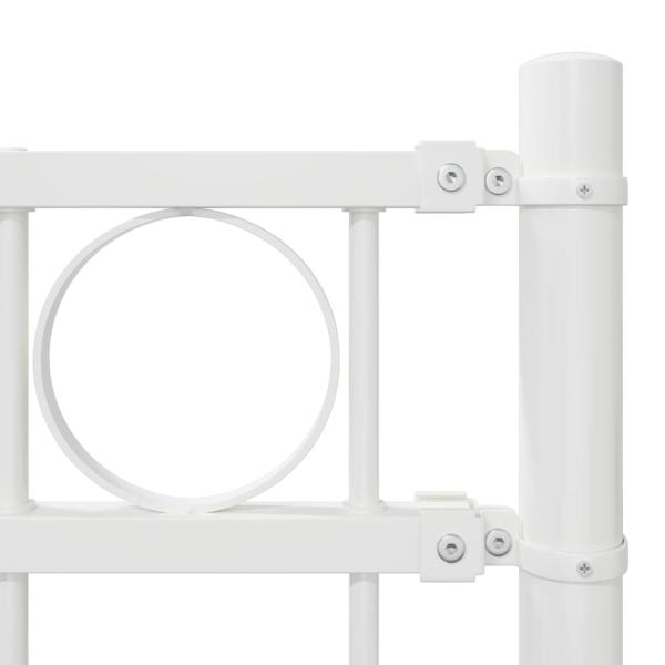 Gartenzaun Weiß 1,7x1,5 m aus Stahl