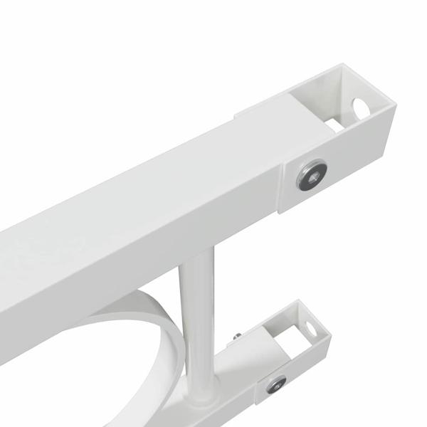 Zaunpaneel Weiß 1,7x1,2 m aus Stahl