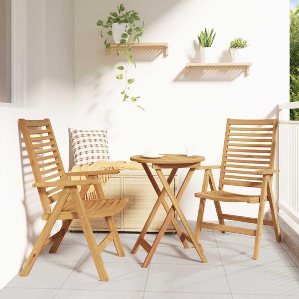ARDEBO.de - Gartenstühle 2er Set ausTeakholz