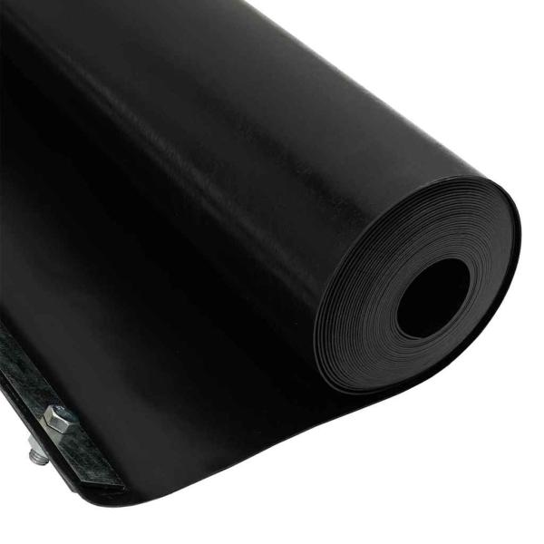 Wurzelschutz mit Verbindungsrails Schwarz 0,7x10 m 1,5 mm HDPE