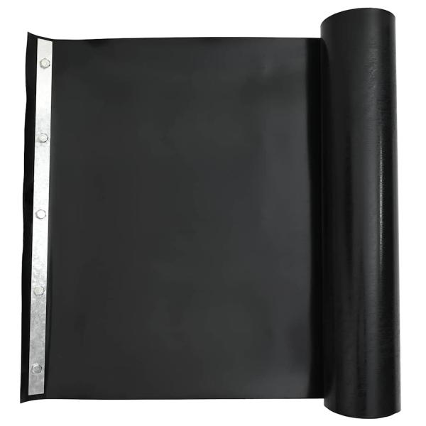 Wurzelschutz mit Verbindungsrails Schwarz 0,7x10 m 1,5 mm HDPE