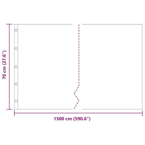 Wurzelbarriere mit Verbindungsrails Schwarz 0,7x15 m 1,5 mm HDPE