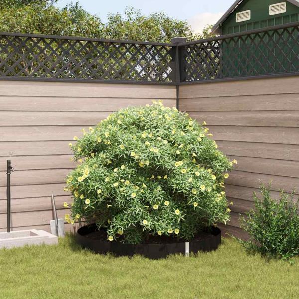 Wurzelbarriere mit Verbindungsschienen Schwarz 1x5 m 1,5 mm HDPE