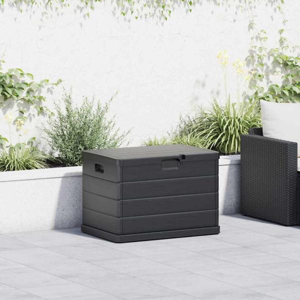 ARDEBO.de - Garten Aufbewahrungsbox - Anthrazit, 77.5 x 54.5 x 53 cm, Kunststoff, 170 L
