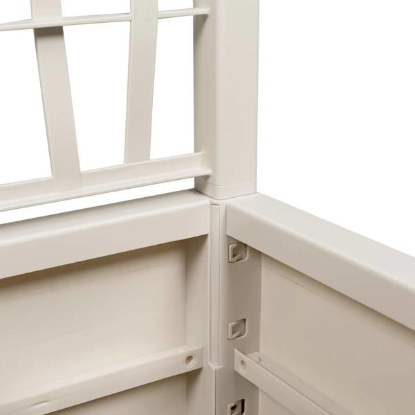 Gartenpflanzer mit Gitter Weiß 36x36x140 cm PP