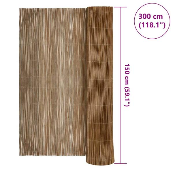 Gartenzaun Natürlich Bambus 300 x 150 cm Langlebig Bambuszaun