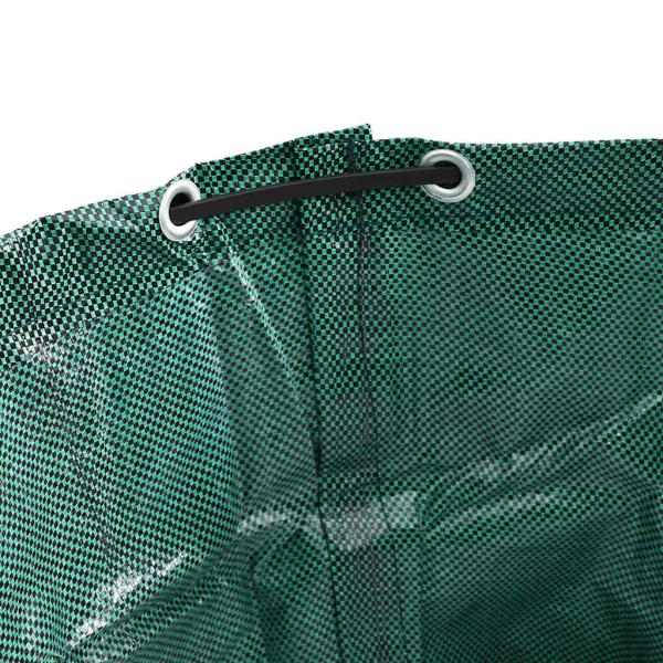 ARDEBO.de - Gartenabfalltaschen mit Griffen 12 Stück Faltbar Rund Grün 500 L