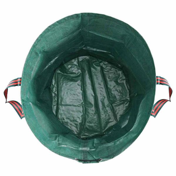 Gartenabfalltaschen mit Griffen 12 Stück Faltbar Rund Grün 500 L