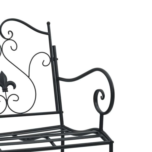 Außenbank Schwarz Metall Standard Robust Gartenbank