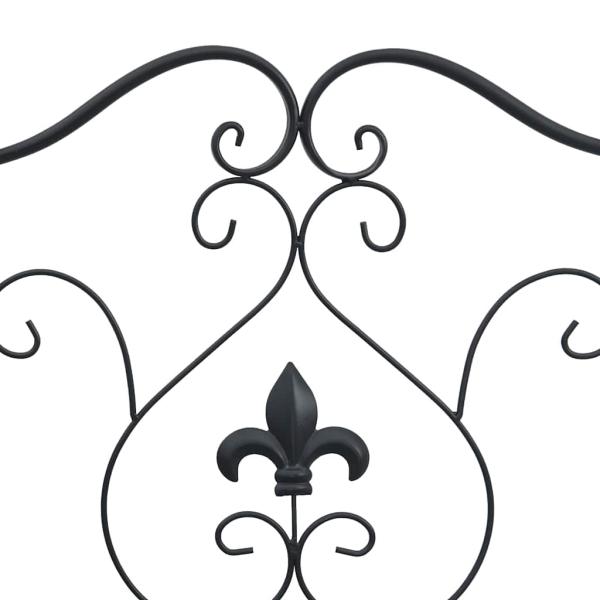 Außenbank Schwarz Metall Standard Robust Gartenbank