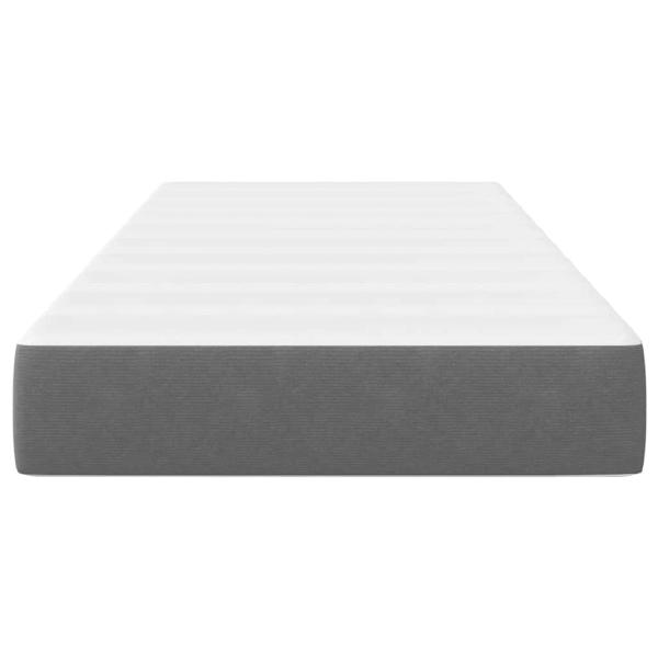 Taschenfederkernbett-Matratze Hellgrau Mittel 80x200x20 cm Stoff