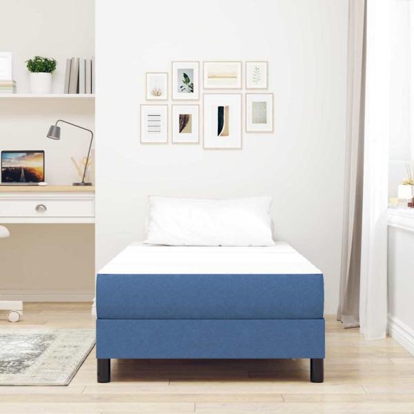 Bettmatratze mit Matratze Blau 80 x 200 cm Stoff