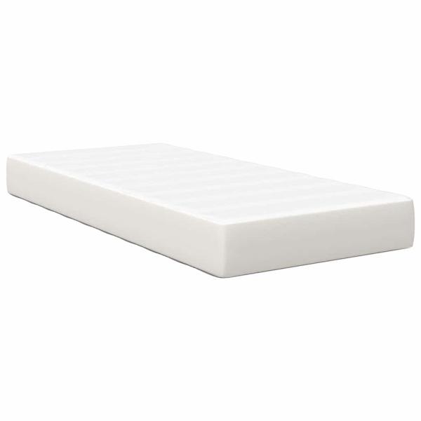 Taschenfederkernmatratze Creme Medium 90x200x20 cm Stoff