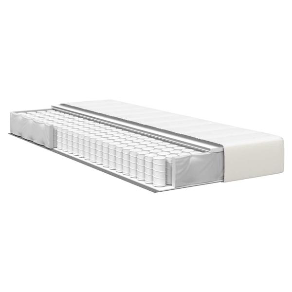 Taschenfederkernmatratze Creme Medium 90x200x20 cm Stoff