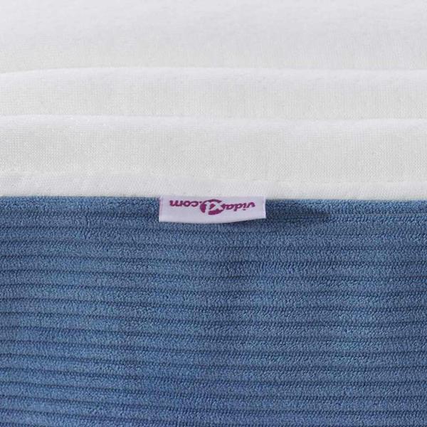Bettmatratze mit Matratze Blau 90 x 200 cm Stoff