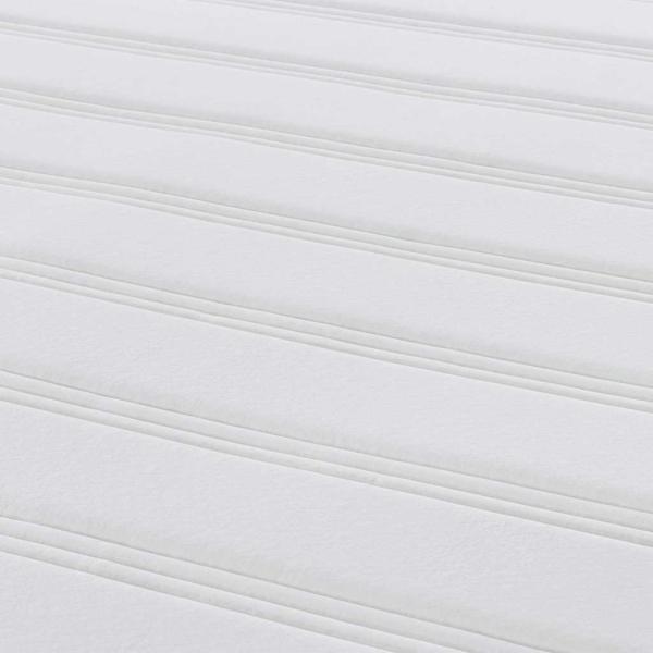 Taschenfederkernmatratze Creme Mittel 100x200x20 cm Stoff