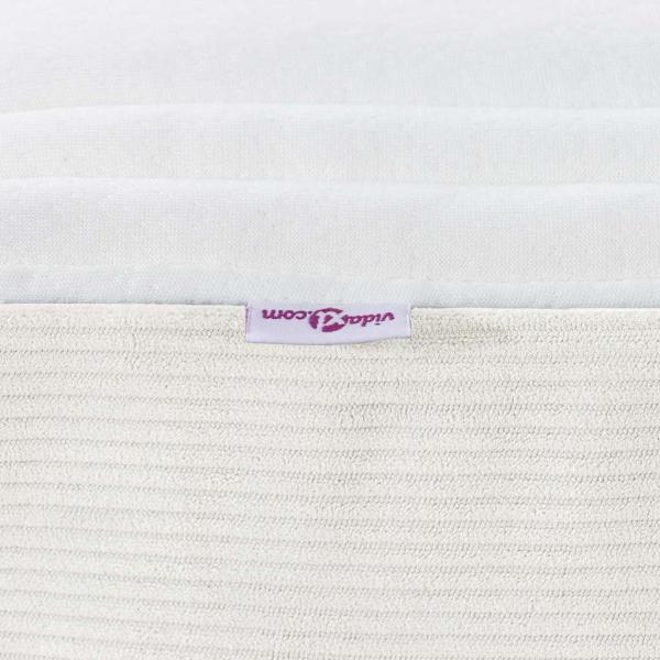 Taschenfederkernmatratze Creme Medium 160x200x20 cm Stoff