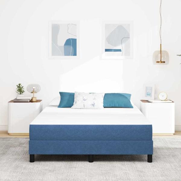 Taschenfederkernmatratze Blau Mittel 160x200x20 cm Stoff