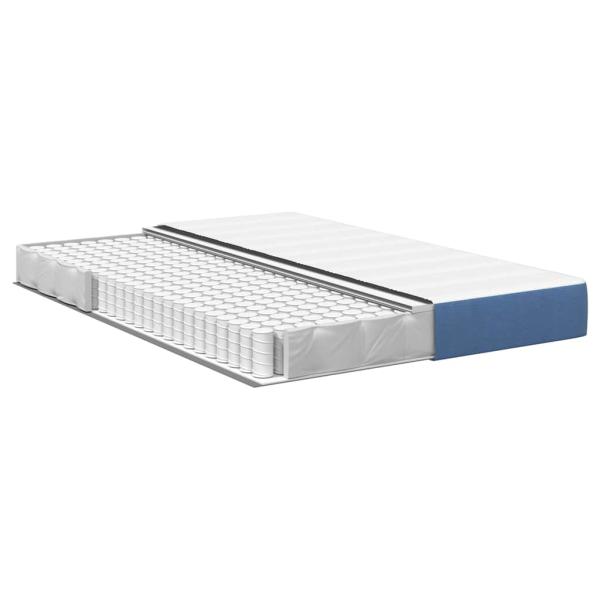 Taschenfederkernmatratze Blau Mittel 160x200x20 cm Stoff