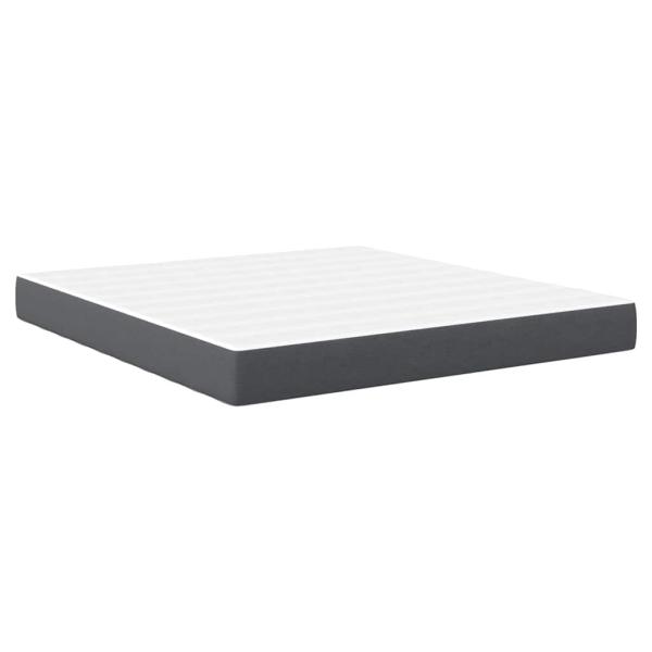 Bettmatratze mit Matratze Grau 180 x 200 cm Stoff