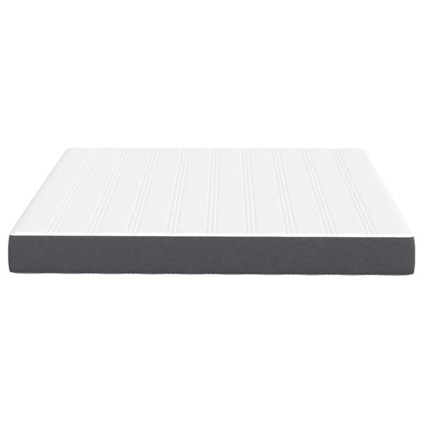 Bettmatratze mit Matratze Grau 180 x 200 cm Stoff