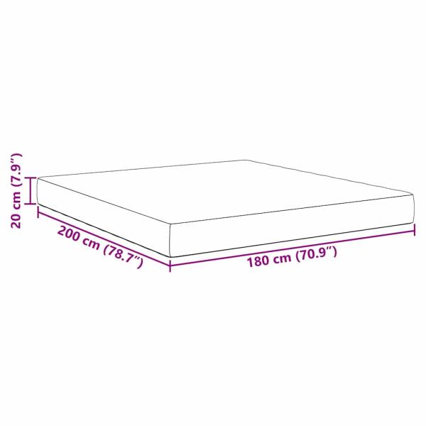 Matratzen Creme Memory Foam 180 x 200 cm
