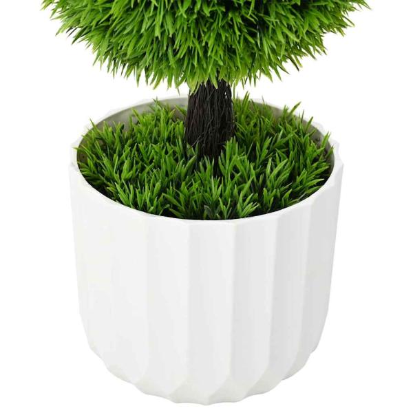 Künstliche Pflanze Topiary Kiefer mit Topf 24x90 cm Grün