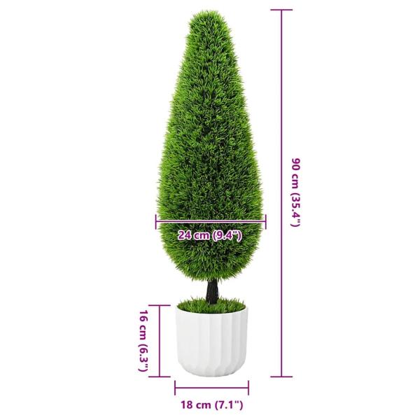 Künstliche Pflanze Topiary Kiefer mit Topf 24x90 cm Grün