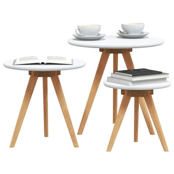 Couchtischset aus massivem Walnuss- und Spanholz