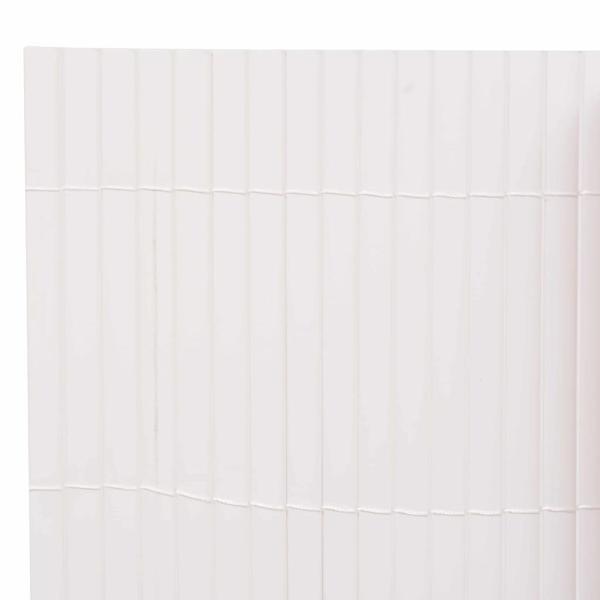 Doppelseitiges Gartenzaun PVC 150x500 cm Grau Weiß PVC 150x300 cm