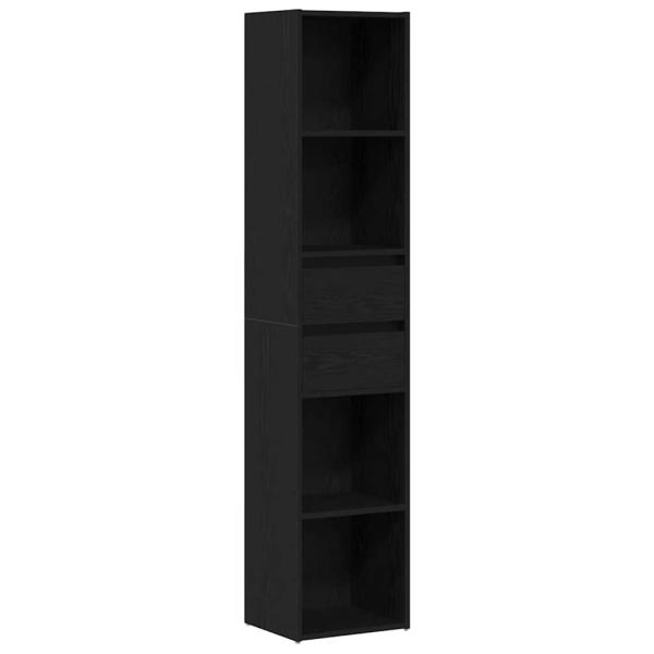 Bücherregal Modular Schwarz Eiche 36x30x171 cm Holzwerkstoff