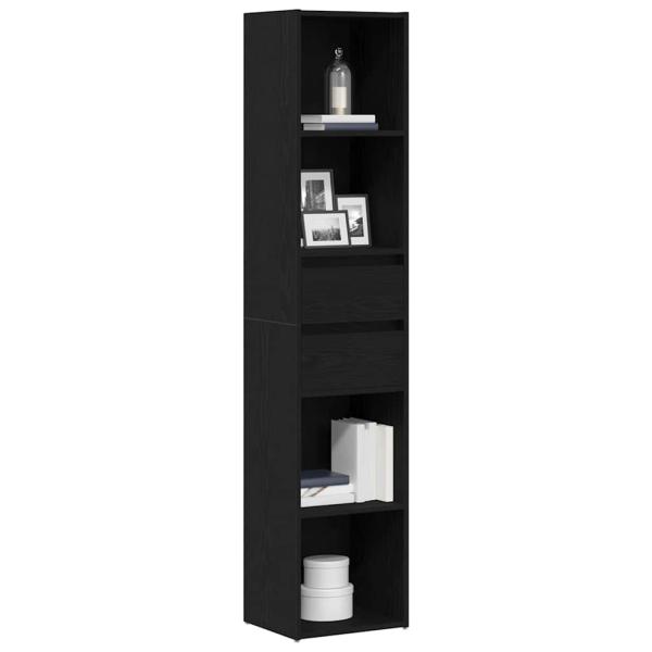 Bücherregal Modular Schwarz Eiche 36x30x171 cm Holzwerkstoff