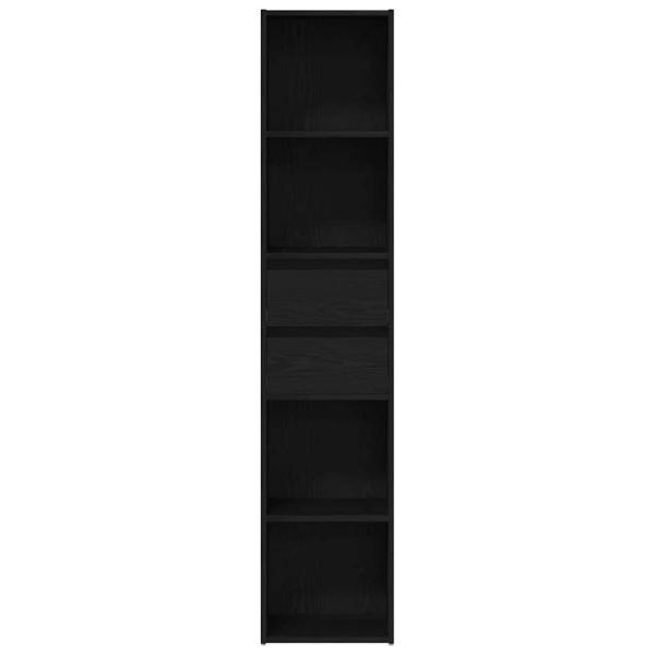 Bücherregal Modular Schwarz Eiche 36x30x171 cm Holzwerkstoff