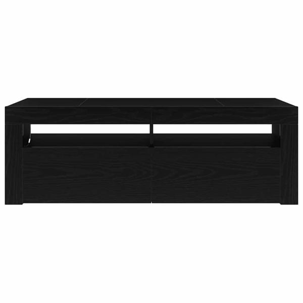TV-Schrank mit LED Schwarz Eiche 120x35x40 cm Holzwerkstoff