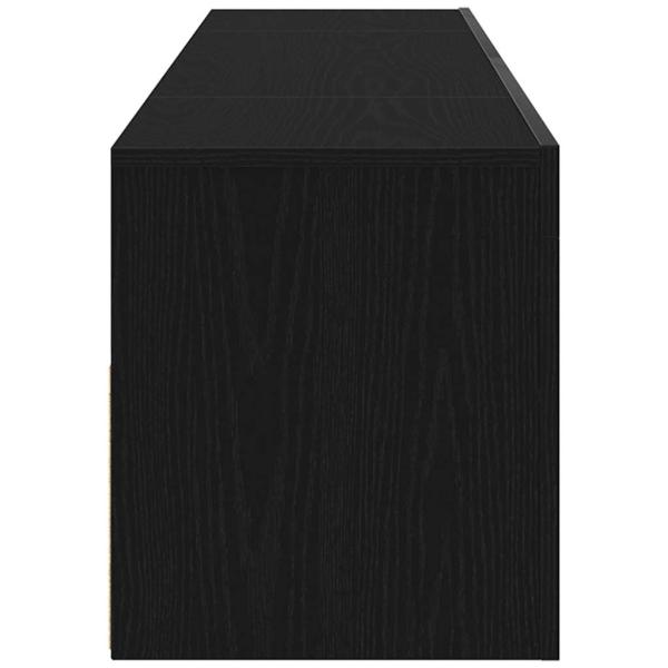 TV-Schrank mit LED Schwarz Eiche 120x35x40 cm Holzwerkstoff