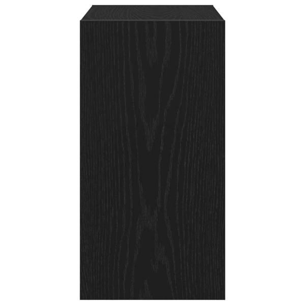 Beistelltisch Schwarzes Eichenholz 50x26x50 cm Werkstoff