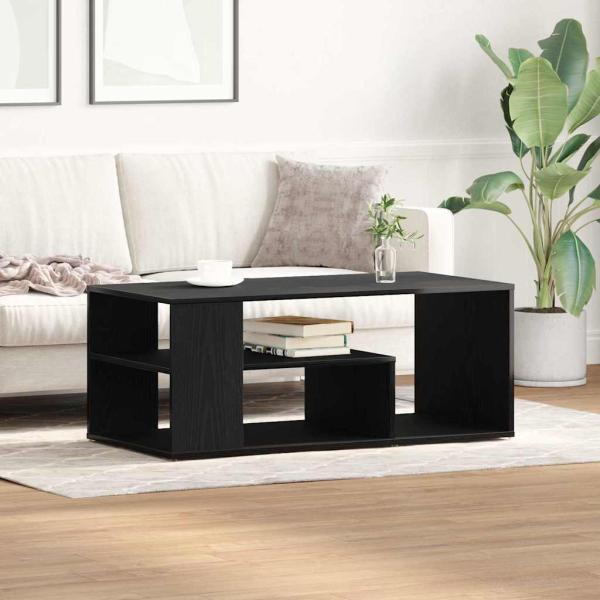 ARDEBO.de - Couchtisch Schwarz Eiche 100x50x40 cm Holzwerkstoff