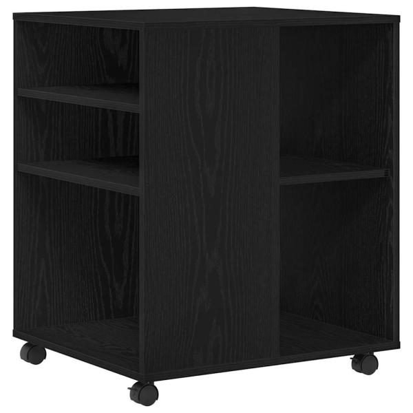 Aufbewahrungsschrank Schwarz Eichenholz 60x53x72,5 cm Holzwerkstoff