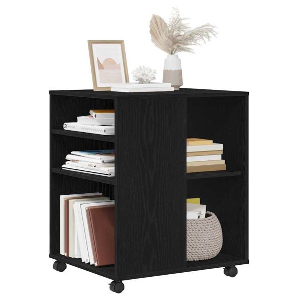 Aufbewahrungsschrank Schwarz Eichenholz 60x53x72,5 cm Holzwerkstoff