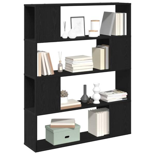 Bücherregal Schwarz Eiche 100x24x124 cm Holzwerkstoff