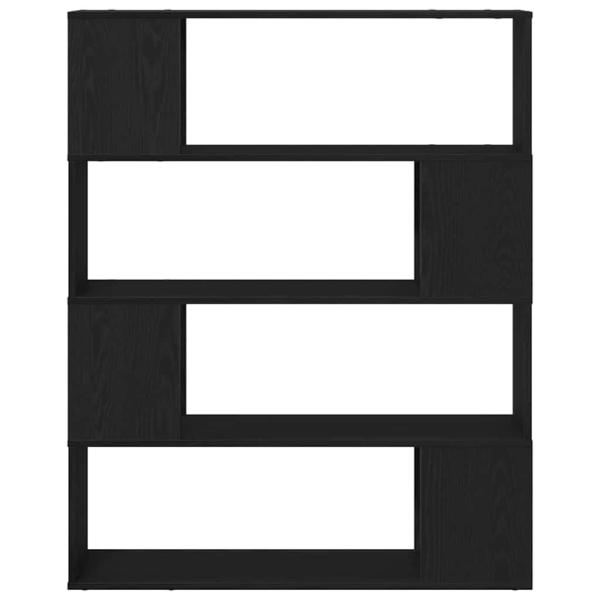 Bücherregal Schwarz Eiche 100x24x124 cm Holzwerkstoff