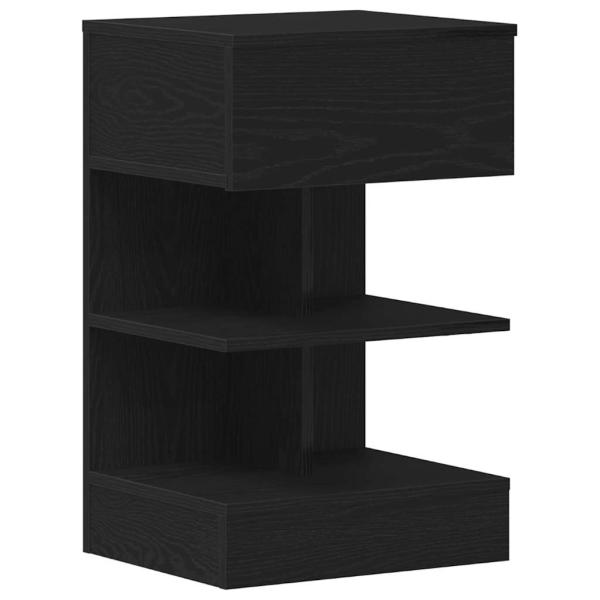 Nachttisch Schwarz Eiche 40x35x65 cm Holzwerkstoff