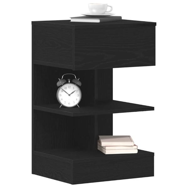 Nachttisch Schwarz Eiche 40x35x65 cm Holzwerkstoff
