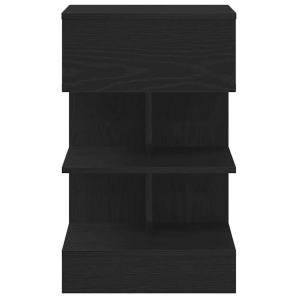 Nachttisch Schwarz Eiche 40x35x65 cm Holzwerkstoff