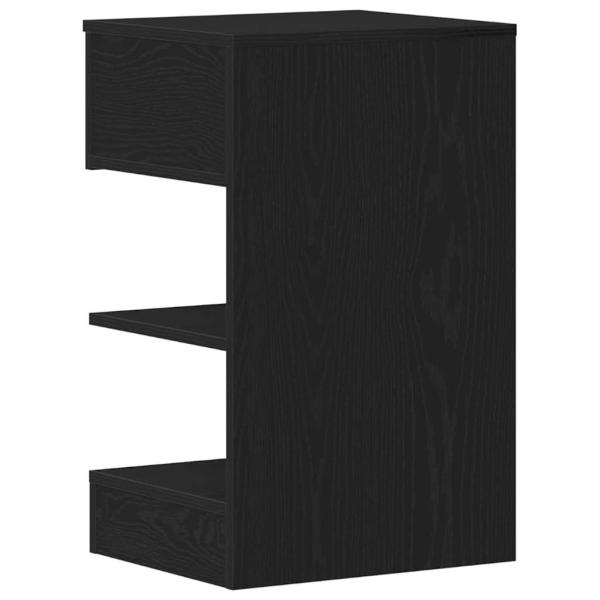 Nachttisch Schwarz Eiche 40x35x65 cm Holzwerkstoff