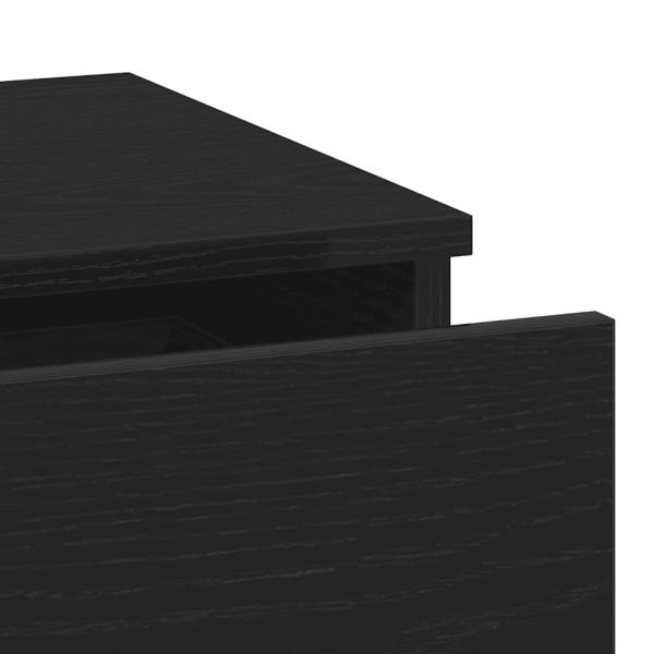 Nachttisch Schwarz Eiche 40x35x65 cm Holzwerkstoff
