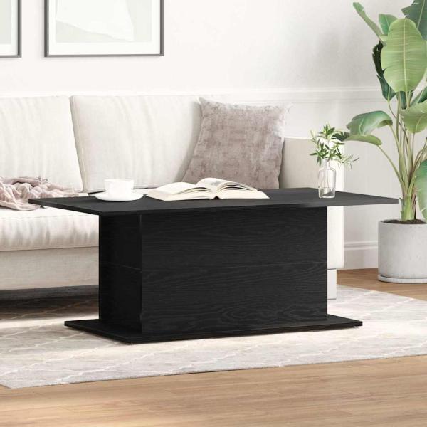 Couchtisch Schwarz Eiche 102x55,5x40 cm aus Holzwerkstoff
