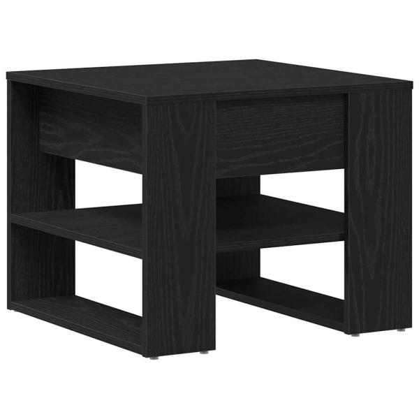 Schwarzer Eichen-Couchtisch 55,5x55x45 cm aus Holzwerkstoff